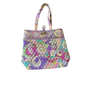 Vera Bradley Quilted Paisley Tote Bag Colorful Cottage Prairie